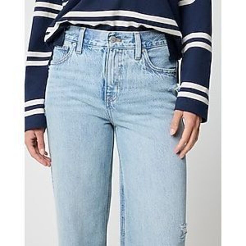 J. Crew '90s vintage baggy jean Clear Light Blue Wash Size 31 NWT BX556 - Picture 2 of 9